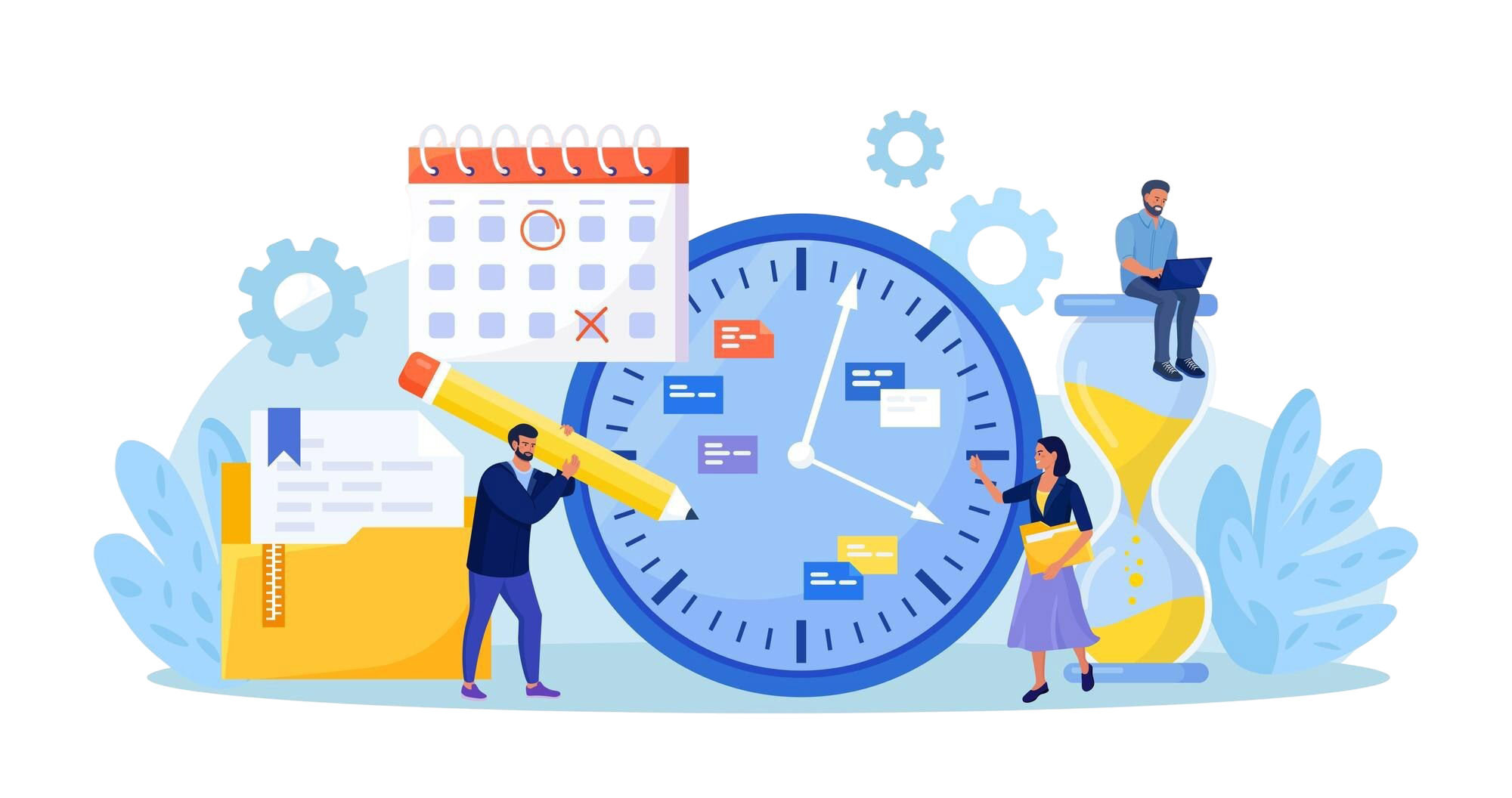 Illustration of a finance team juggling deadlines and compliance